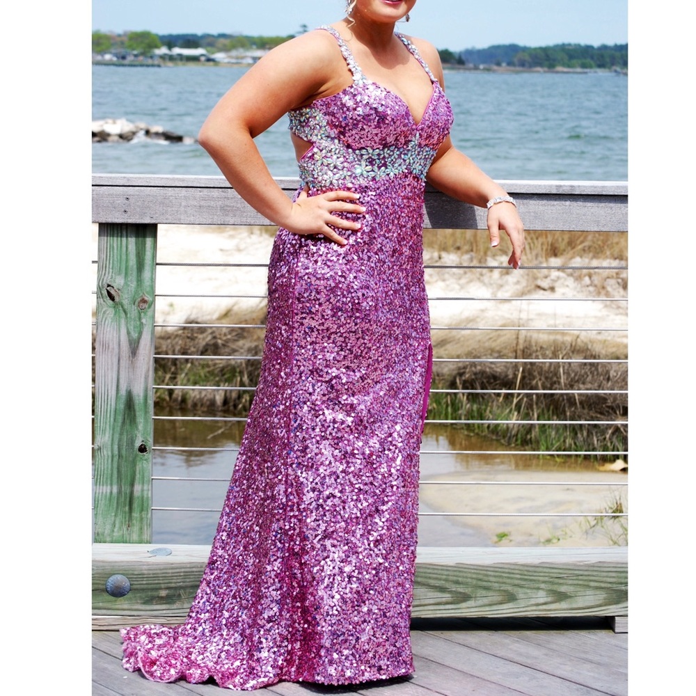 All Sequin Prom Dress